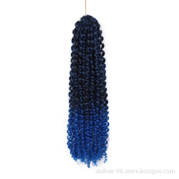 Aisi Hair Afro Curly Multi Ombre Color Synthetic Marly Braiding Hair Extensions Crochet Hairpiece Braids For Black Women